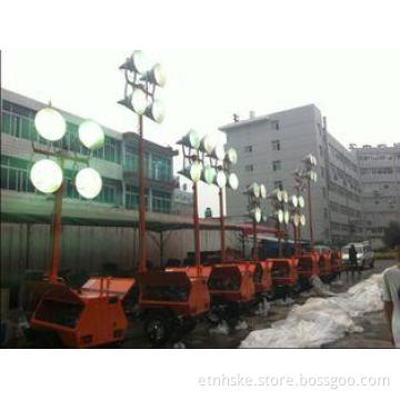 220V IP65 Portable Led Tower Light with Diesel Generator Ca